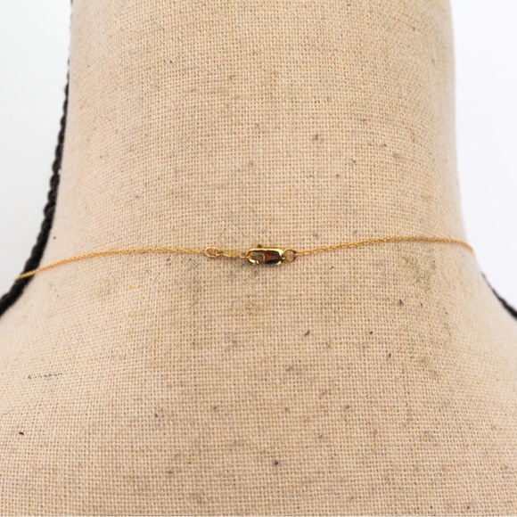 Minimalist floating pearl necklace chocolate pearl 14K choker chain necklace - Picture 4 of 16